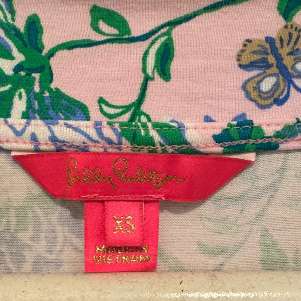 Lilly Pulitzer Pink and Blue Floral Wrap Dress - Picture 2 of 3